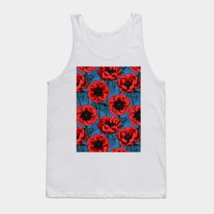 Red anemone garden Tank Top